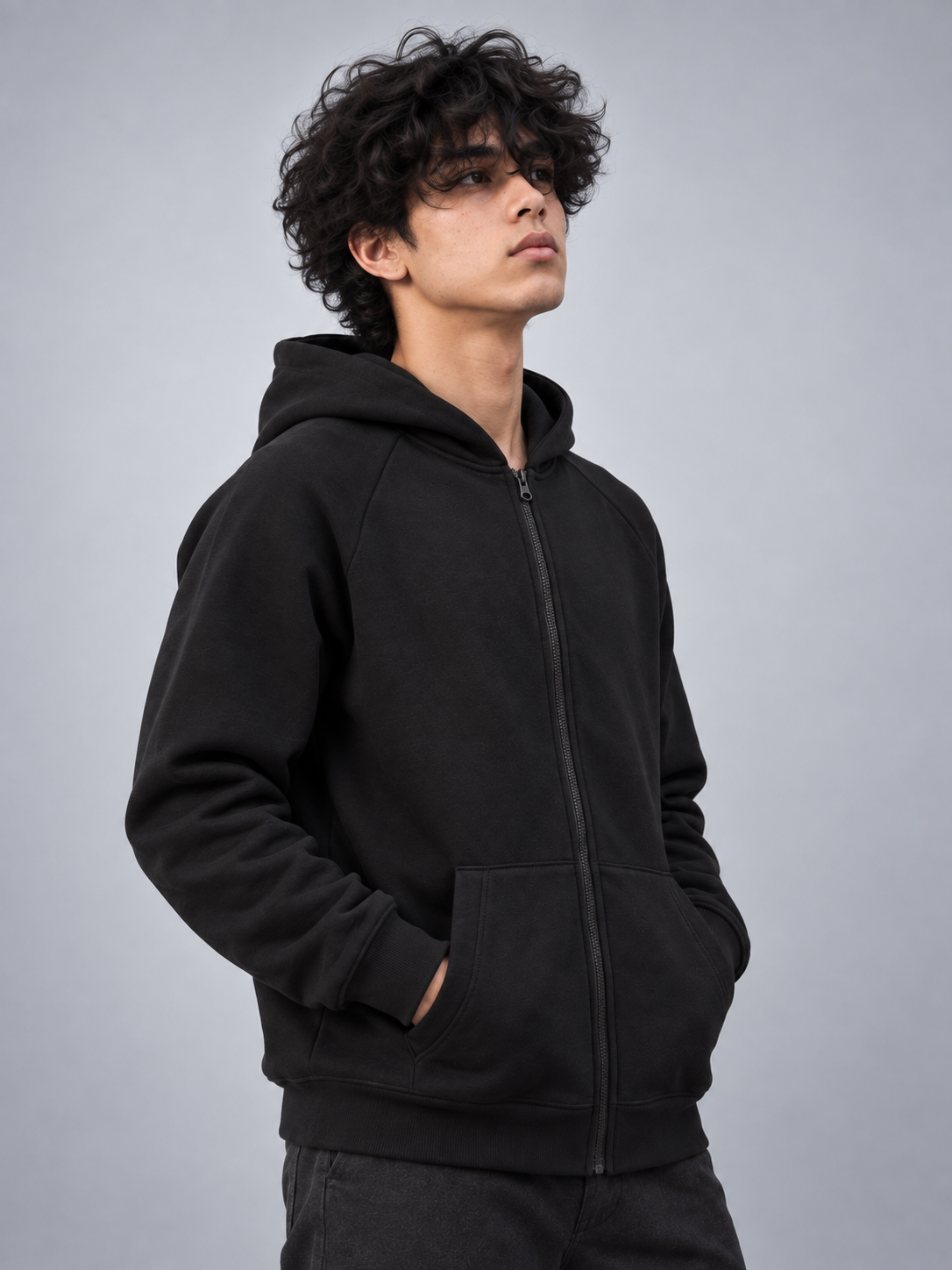 Zip hoodie черный 