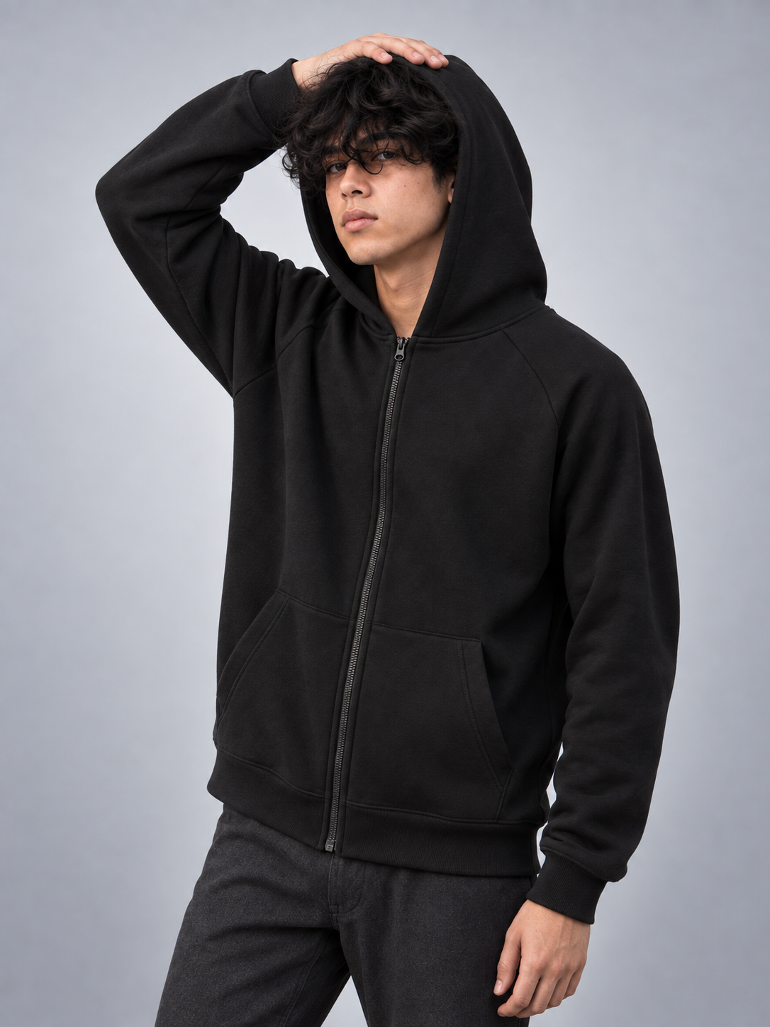Zip hoodie черный 