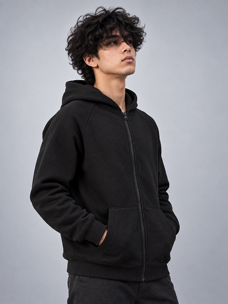 Zip hoodie черный 